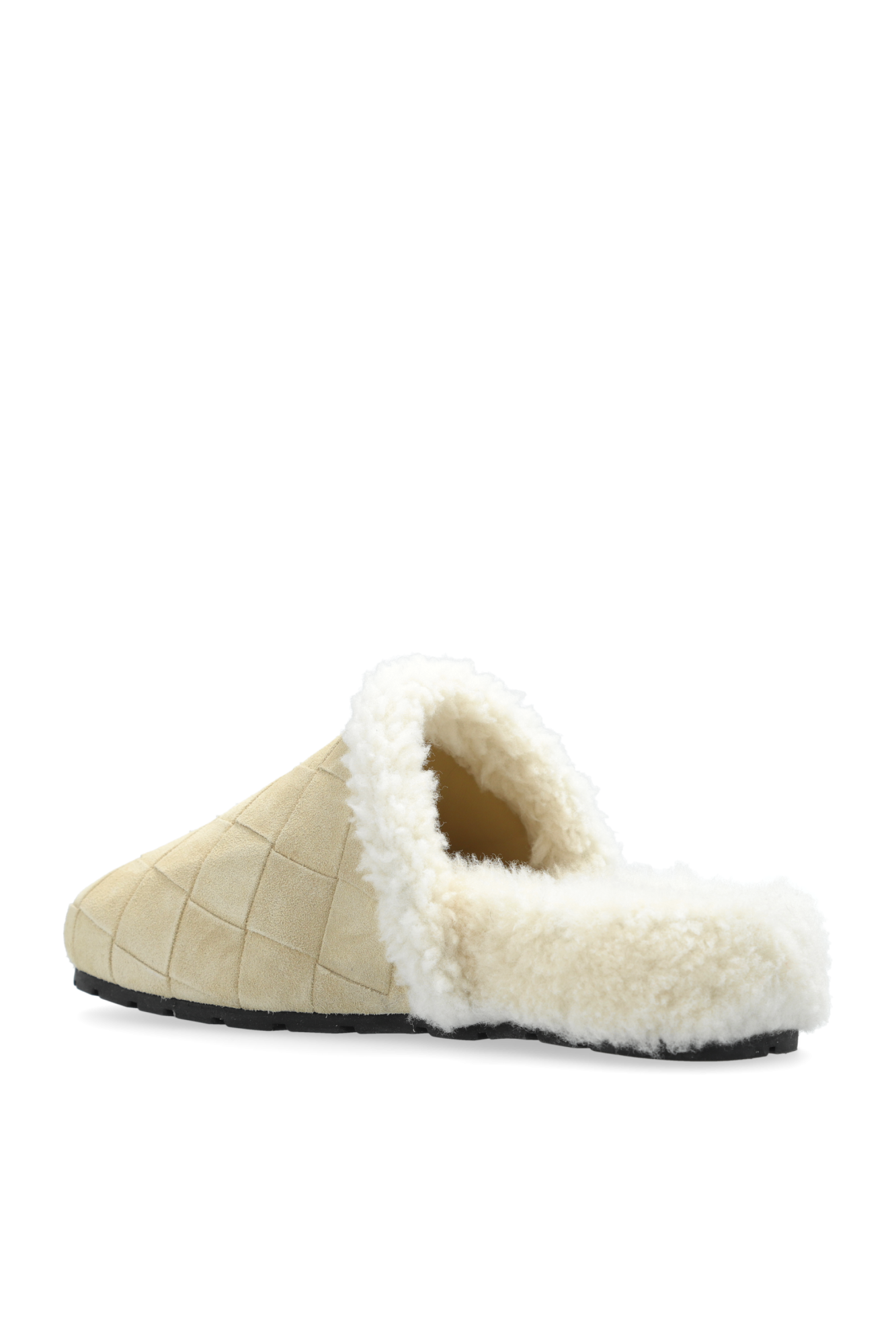 靴 BOTTEGA VENETA fur slipper 41 Bottega Veneta black large woven slippers EU 41 | eBay